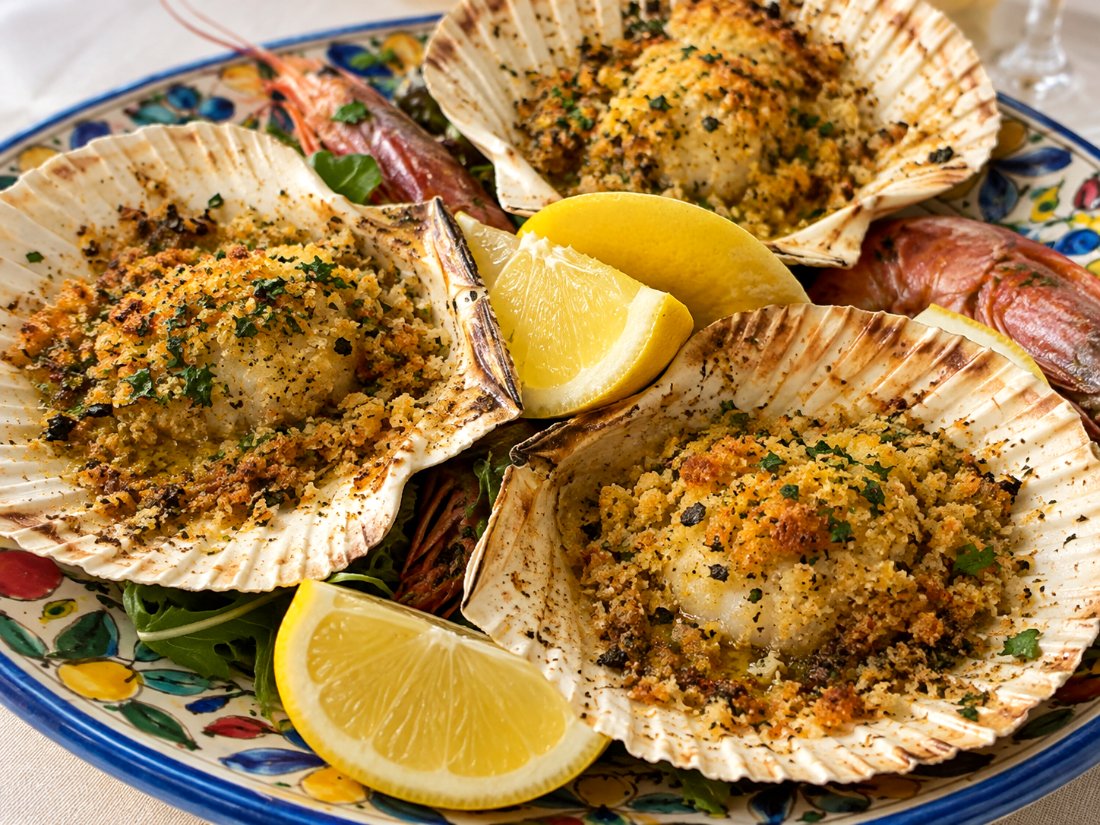 Gegrillte Garnelen mit Zitrone